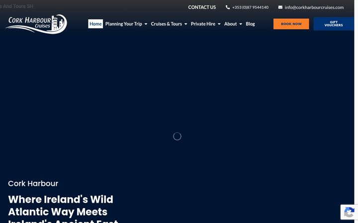 Screenshot of corkharbourcruises.com