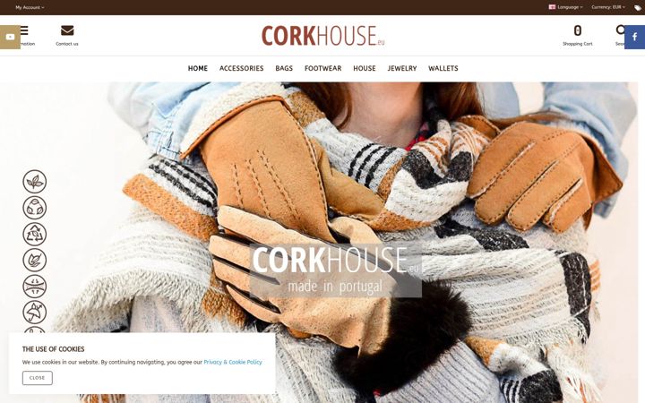 Screenshot of corkhouse.eu