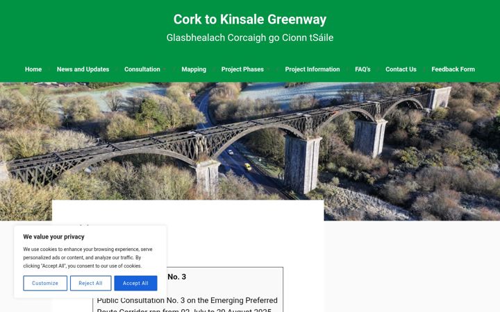 Screenshot ta' corkkinsalegreenway.ie
