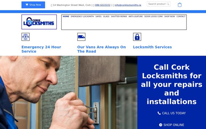 Screenshot of corklocksmiths.ie