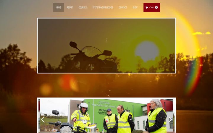 Screenshot of corkmotorcycletraining.com