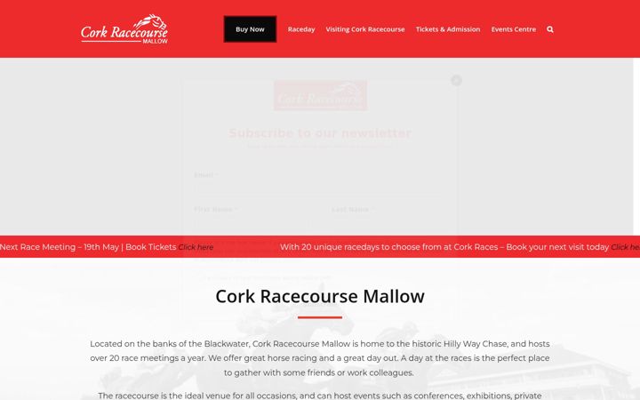 Screenshot of corkracecourse.ie