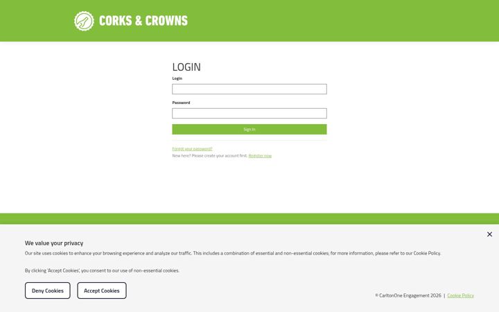 Screenshot of corksandcrowns.de