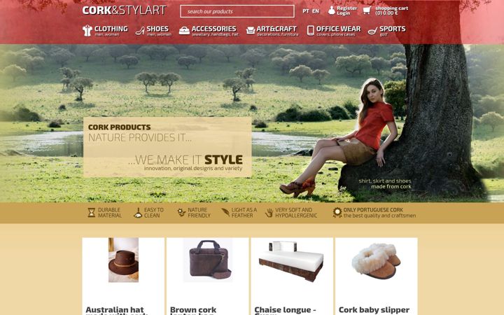 Screenshot of corkstylart.com