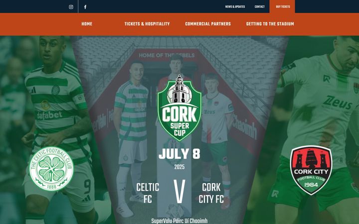 Screenshot of corksupercup.com