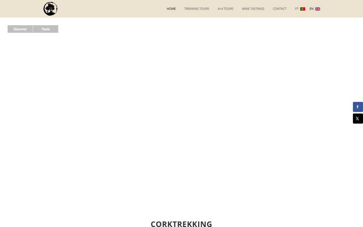 Screenshot of corktrekking.com