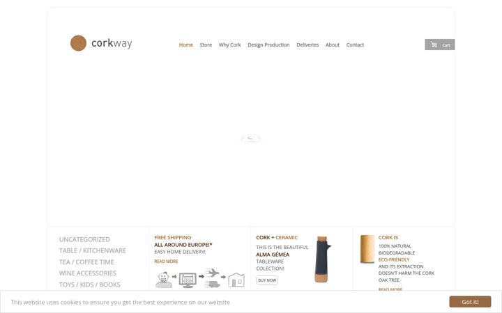 Screenshot of corkway.com