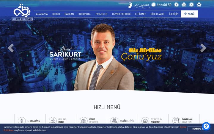 Screenshot of corlu.bel.tr