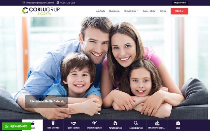 Screenshot von corlugrupsigorta.com.tr