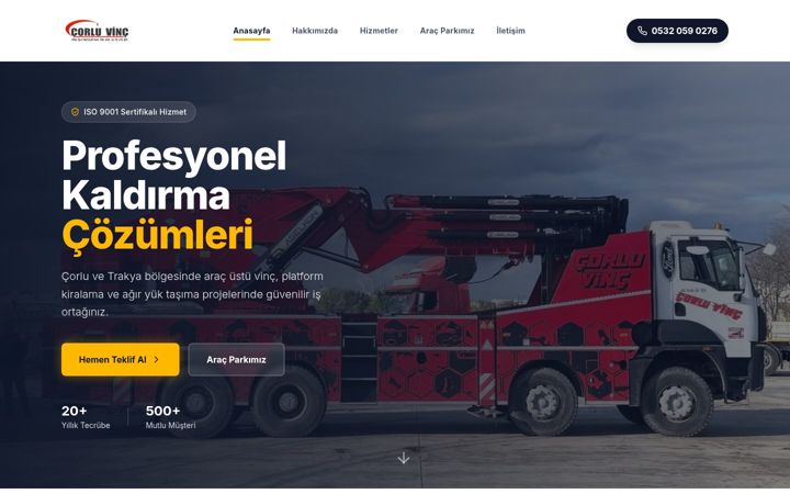 Screenshot of corluvinc.com.tr