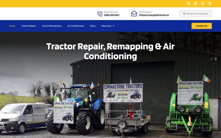 Screenshot of cormacgobltractors.ie