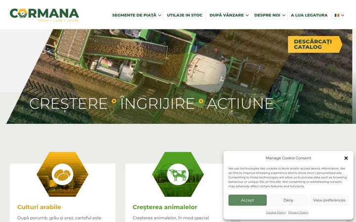 Screenshot of cormana.ro