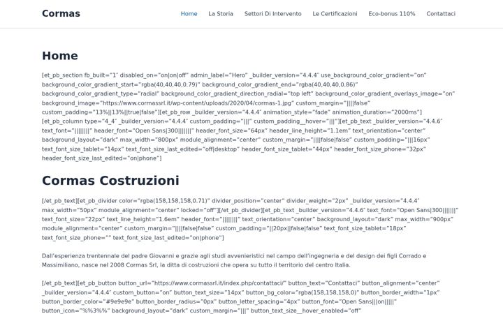 Screenshot von cormassrl.it