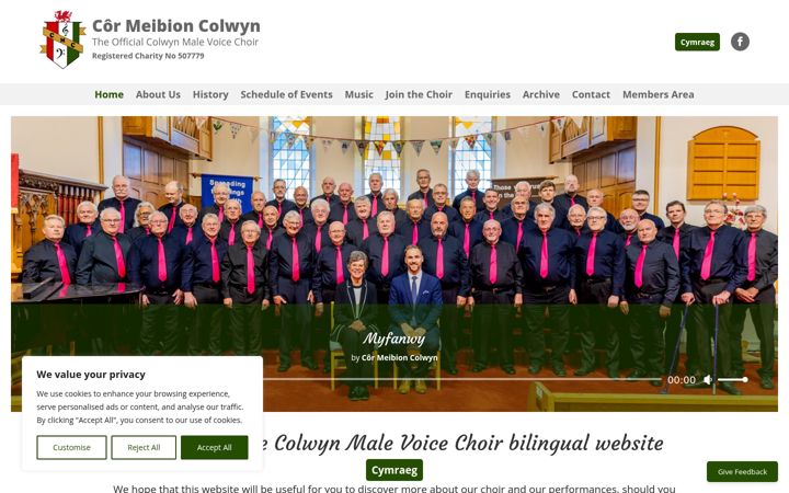 Screenshot of cormeibioncolwyn.co.uk