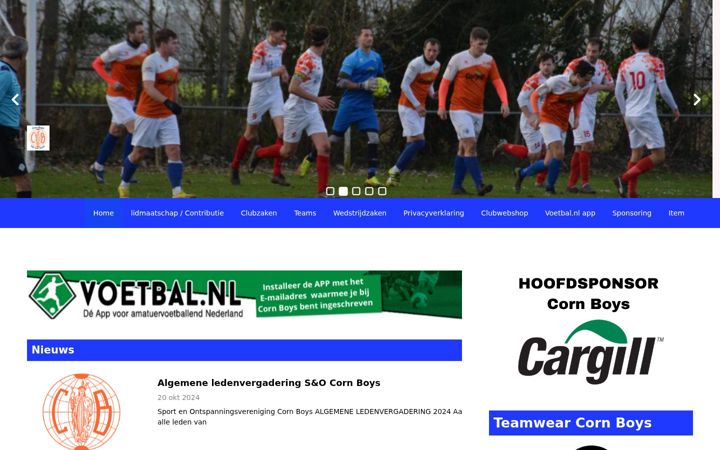 Screenshot of cornboys.nl