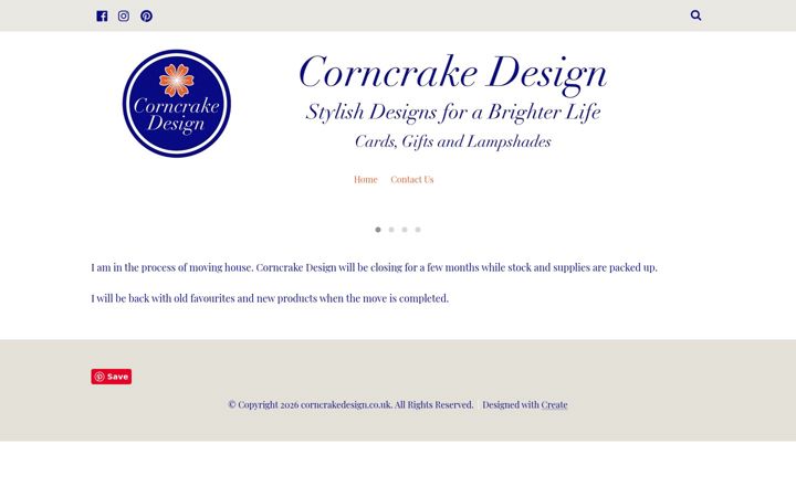 Skjámynd af corncrakedesign.co.uk