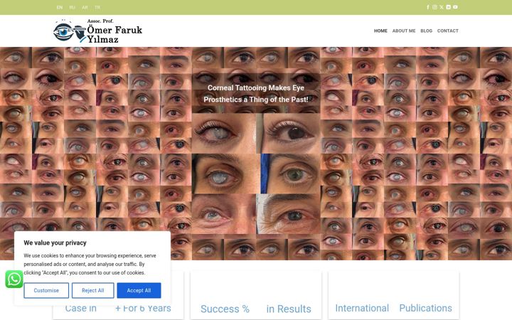 Screenshot of cornealtattooing.com