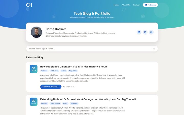 Screenshot of cornehoskam.com