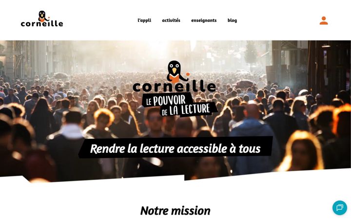Skärmbild av corneille.io