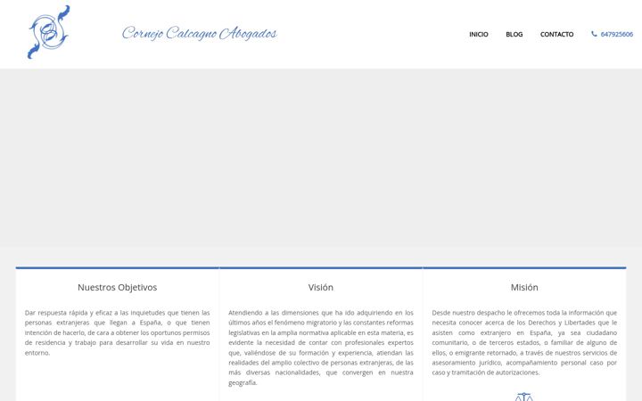 Screenshot of cornejocalcagnoabogados.com