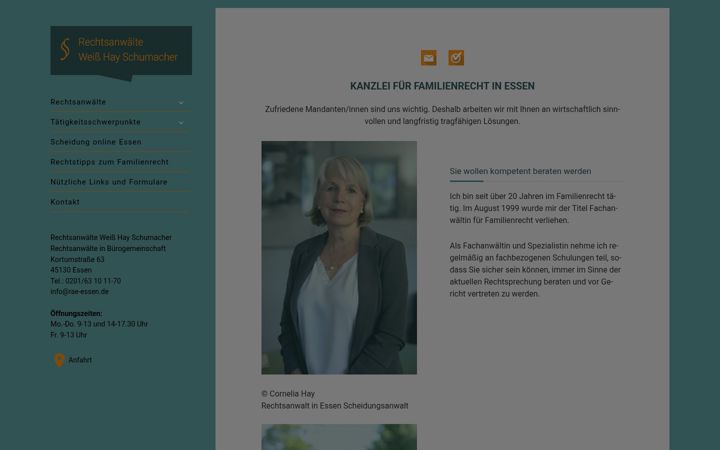 Screenshot of cornelia-hay.de