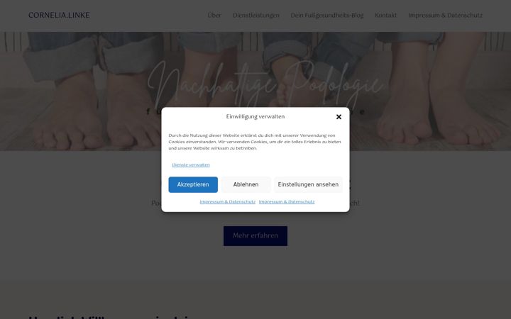 Screenshot of cornelia-linke.com