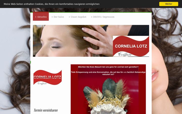 Screenshot of cornelia-lotz-coiffure.de