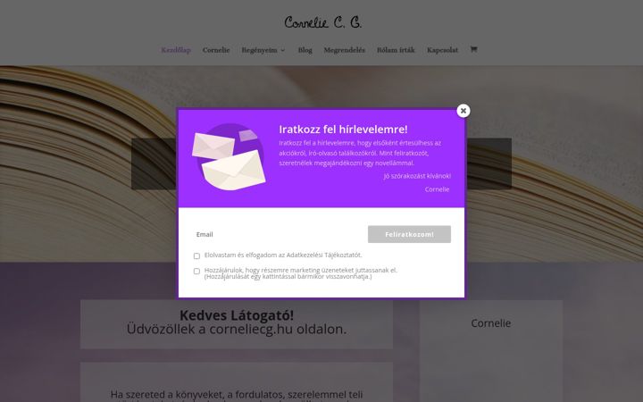 Ekrano kopija corneliecg.hu