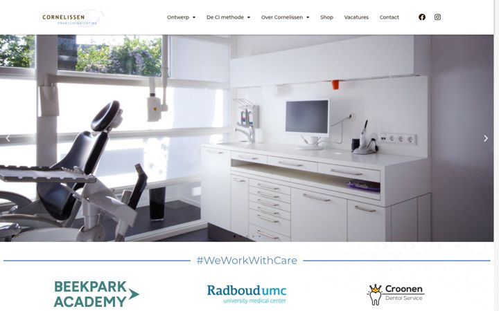 Screenshot of cornelissenpraktijkinrichting.nl
