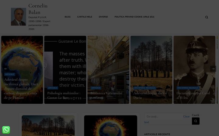 Screenshot of corneliubalan.ro