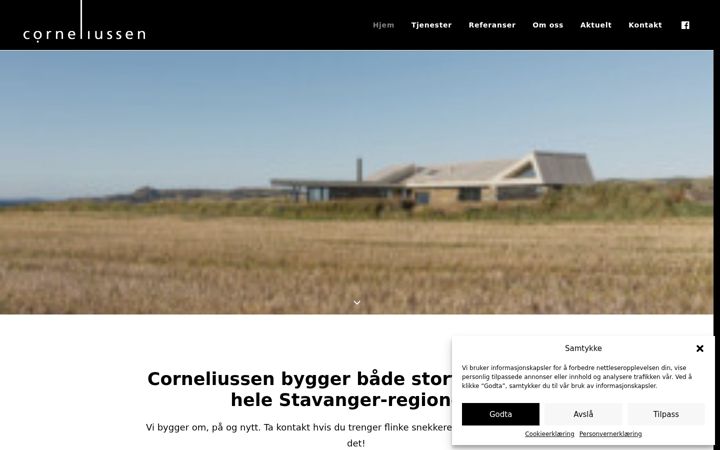Screenshot of corneliussen.no