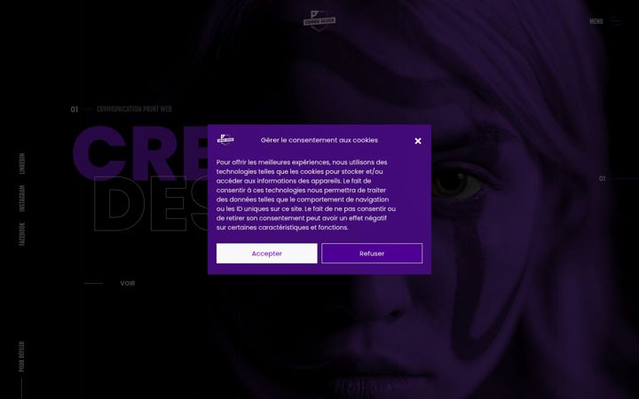 Screenshot of corner-design.fr