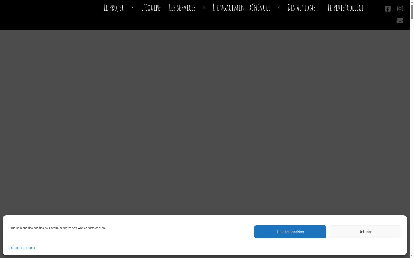 Captura de pantalla del banner de consentimiento mostrado antes de cualquier interacción