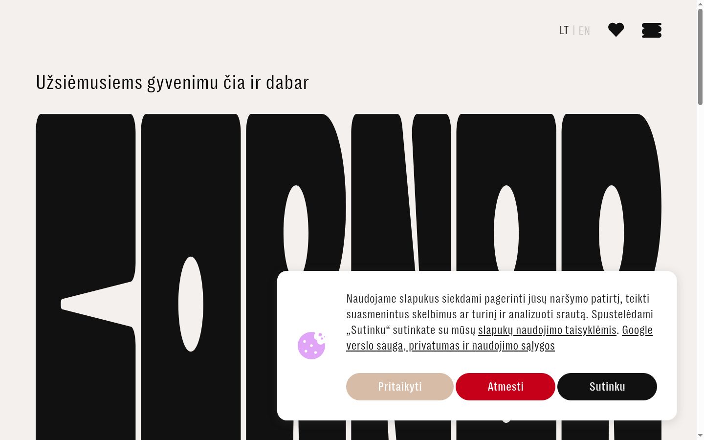Screenshot del banner di consenso mostrato prima di qualsiasi interazione