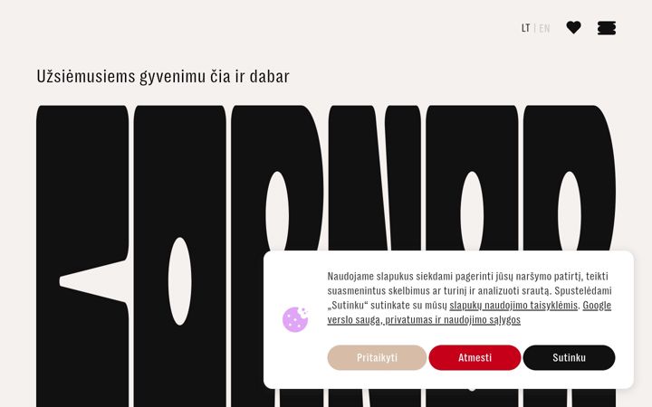 Screenshot di corner.lt
