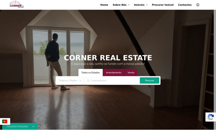 Screenshot van cornerealestate.pt