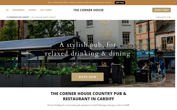Screenshot of cornerhousecardiff.co.uk