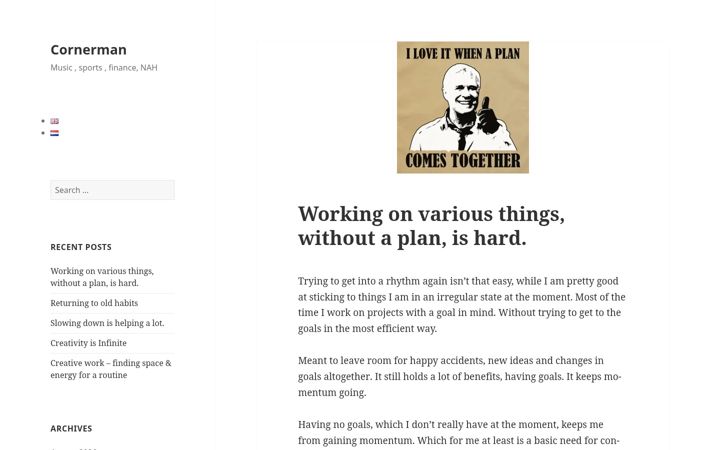 Screenshot of cornerman.net