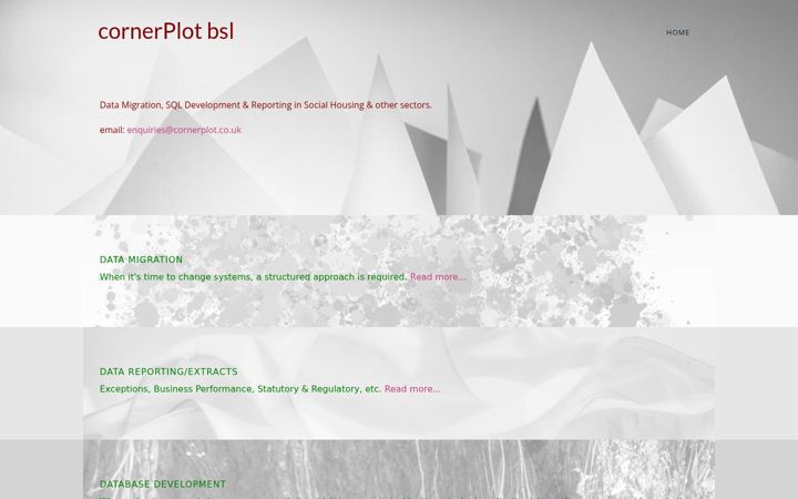 Screenshot of cornerplot.co.uk
