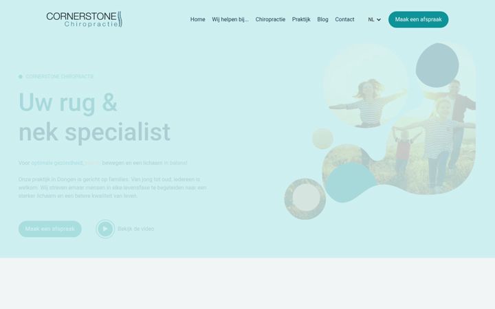 Screenshot of cornerstone-chiropractie.nl