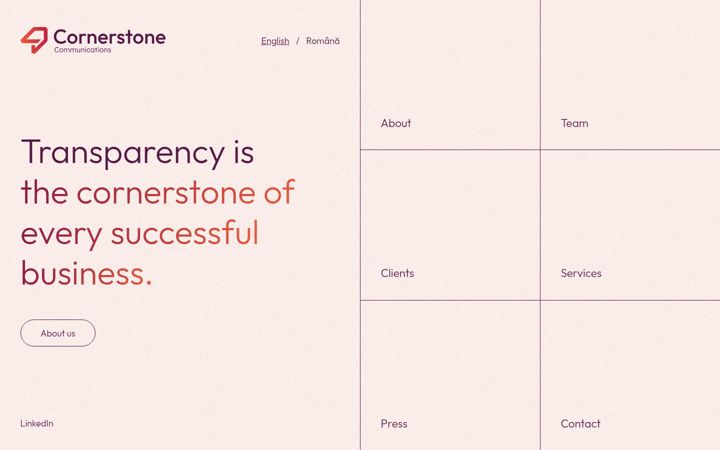 Screenshot of cornerstone-comm.ro