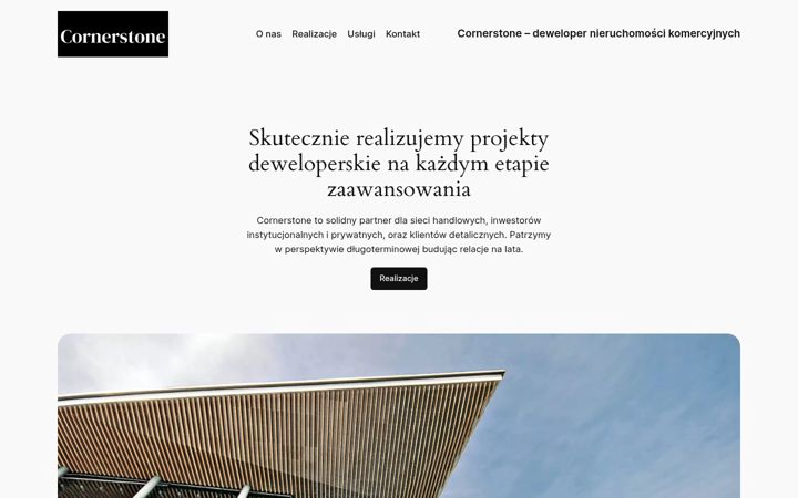 Snímek obrazovky cornerstone-re.pl