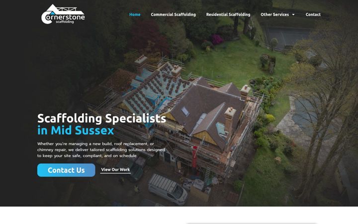 Screenshot von cornerstone-scaffolding.co.uk