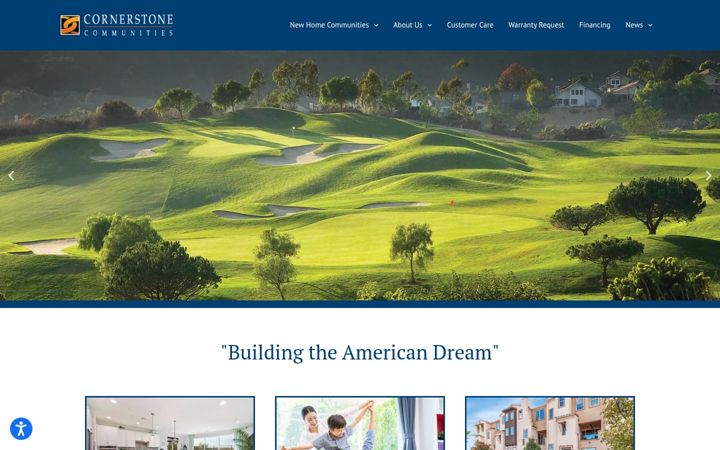 Screenshot of cornerstonecommunities.com