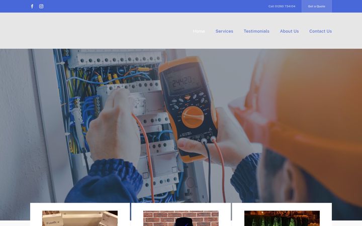 Screenshot of cornerstoneelectrical.co.uk