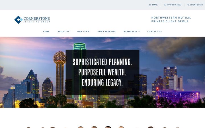 Screenshot of cornerstonefinancial.nm.com