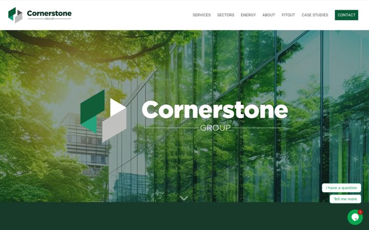 Screenshot von cornerstonegroup.uk
