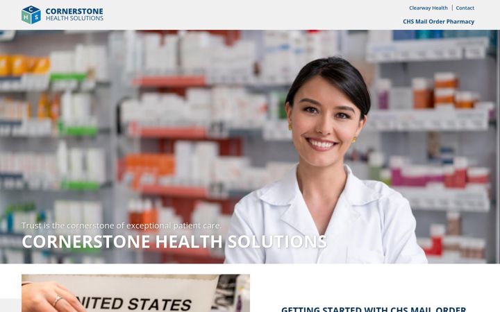 Screenshot of cornerstonehealthsolutions.org