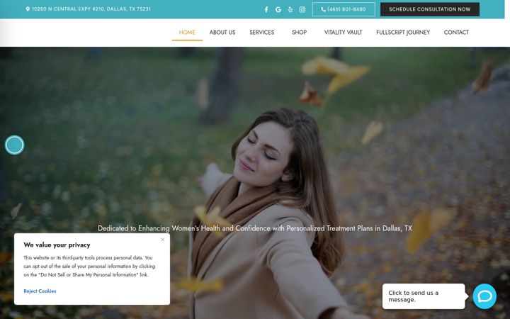 Screenshot of cornerstonemddallas.com