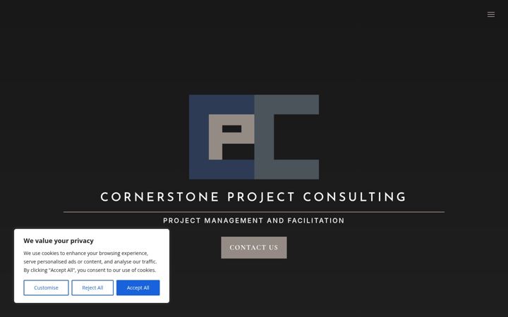 Screenshot of cornerstoneprojectconsulting.com